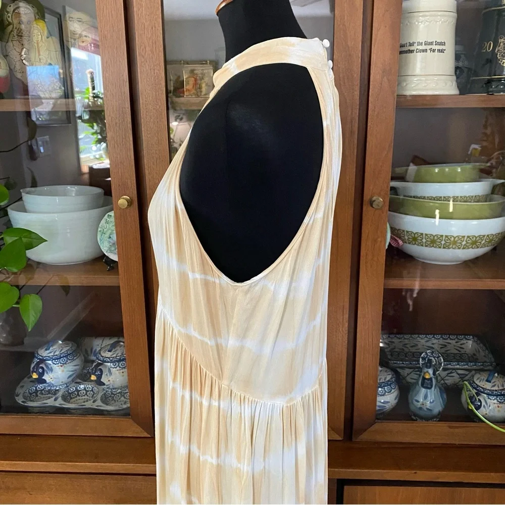 SAYLOR Amaranth Striped Tie-Dye Tiered Maxi Dress - Picture 6 of 11